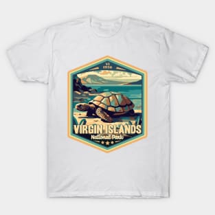 Virgin Islands National Park Vintage WPA Style Outdoor Badge T-Shirt